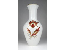Régi nagyméretű aranyozott virágdíszes Unterweissbach porcelán váza 26.5 cm