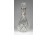 Régi csiszoltüveg likőrös üveg ezüstözött nyakkal 17 cm