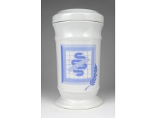 Régi Pharmafontana gyógyszertári porcelán patika edény 17 cm