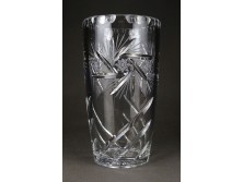 Hibátlan csiszolt üveg kristály váza 20 cm