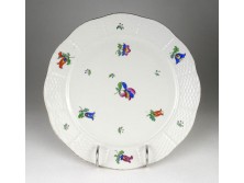 Antik magyaros motívumokkal díszített koronás Herendi porcelán tányér 25 cm