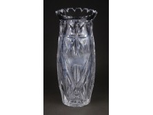 Régi vastag falú kristály váza 23.5 cm