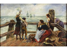 XX. századi flamand művész : Kikötőben