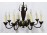 Régi nyolcágú bronzírozott flamand formájú csillár 140 x 70 cm