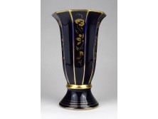 Régi kobaltkék Jlmenau porcelán váza 16 cm