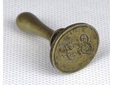 Antik E. F. monogramos réz pecsétnyomó