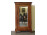 Antik polcos tükrös Biedermeier ruhásszekrény 189 cm