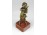 Antik réz Ámor szobrocska talapzaton 11.5 cm