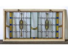 Antik színes ólomüveg ablak 55.5 x 113 cm