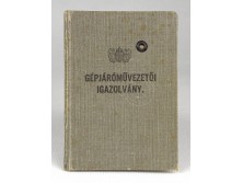 Antik M. Kir. gépjárművezetői igazolvány 1939