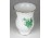 Zöld Apponyi mintás Herendi porcelán váza 12 cm