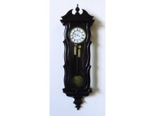 Antik gyönyörű nagyméretű Biedermeier kétsúlyos ingás falióra 120 cm
