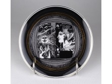 Szász Endre Napfény Hollóházi porcelán tál 15.5 cm