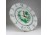 Zöld indiai kosár mintás Herendi porcelán falióra 28 cm