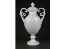 Nagyméretű hófehér Herendi porcelán urna 36 cm