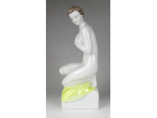 Hollóházi porcelán női akt szobor 29 cm