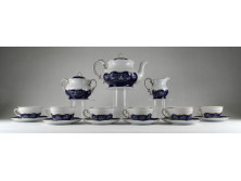 Hibátlan 6 személyes Zsolnay Pompadour porcelán teáskészlet