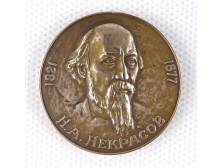 A.K. : Nyikolaj Alekszejevics Nyekraszov bronz plakett