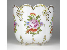 Kézi festésű Hollóházi porcelán kaspó 15 cm
