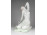 Régi ritka Aquincum porcelán ülő női akt szobor 24 cm