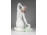 Régi ritka Aquincum porcelán ülő női akt szobor 24 cm