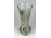 Gyönyörű antik fújt üveg váza filigrános veretezéssel 22 cm