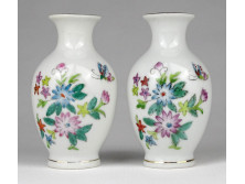 Régi kisméretű kínai porcelán váza pár 9.5 cm