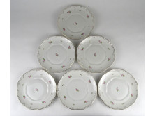 Régi Hollóházi porcelán süteményes tányér készlet