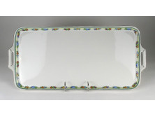 Antik nagyméretű Karlsbad porcelán tortatál 23 x 48 cm