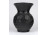 Régi csodaszarvasos feketecserép váza 14.5 cm
