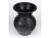 Régi csodaszarvasos feketecserép váza 14.5 cm