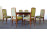 Régi neobarokk étkezőgarnitúra asztal + 6 darab szék