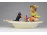 Régi Hummel porcelán hamutál oldalán kisfiú és holló 
