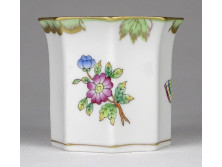 Viktória mintás szögletes Herendi porcelán váza ibolyaváza