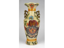 Gazdagon aranyozott kínai porcelán váza 20.5 cm
