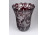 Gyönyörű Eggerman szarvasos madaras bordó kristály váza 25.5 cm