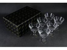 Ajkai kristály pohár készlet dobozában 6 darab (Eredeti dobozában!)
