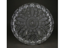 Nagyméretű süteményes kínáló tál kristály tál tálca 28 cm