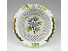 Viktória mintás Herendi porcelán kosár