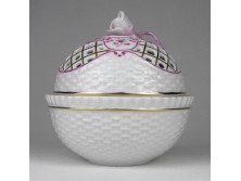 Áttört díszes Hollóházi porcelán bonbonier