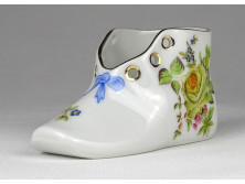 Kék masnis Herendi porcelán kiscipő