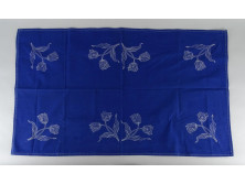 Régi virágos kékfestő asztalterítő 50 x 85 cm