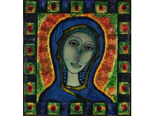 Lőrincz Vitus : Madonna tűzzománc