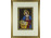 Keretezett Mária gyermekével aranyfonalas részletgazdag hímzés 48.5 x 38 cm
