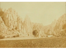 Antik keretezett fotográfia : Szulyó-völgy Trencsén megye 1905