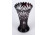 Bordóra színezett hibátlan kristály váza 14 cm