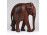 Faragott teakfa elefánt szobor 15 cm