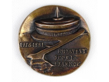 Budapesti sportcsarnok 1978-1981 bronz emlékplakett Bolba Henrik