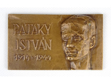 Pataky Isvtán mártír forradalmár bronzplakett emlékplakett