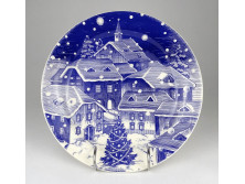 Ironstone karácsonyi fajansz dísztányér dísztál 24 cm